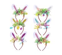 CarpNettore 6x Easter Bunny Ears Headbands Colorful Decorations Halloween Cosplay Costume