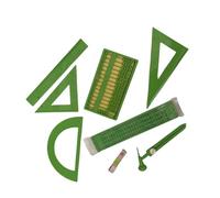 CarpNettore 9Pcs Math Ruler Set Measuring Tool for Home Classroom