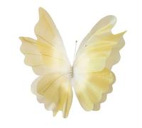 CarpNettore Butterfly Decor Embellishment Accessory And Wall Art in Gauzy Gauze for A Charming Effect Suitable for Celebration And Home, Yellow