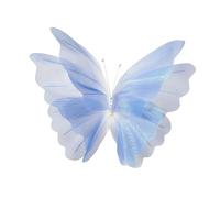 CarpNettore Butterfly Decor Embellishment Accessory And Wall Art in Gauzy Gauze for A Charming Effect Suitable for Celebration And Home, Blue