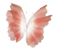 CarpNettore Butterfly Decor Embellishment Accessory And Wall Art in Gauzy Gauze for A Charming Effect Suitable for Celebration And Home, Orange