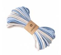 CarpNettore Colored Cotton Rope Braided Cord Macrame String Bracelet Making Material Soft Cotton For Art Projects Handmade Gifts DIY Workshops, Yellow And Blue