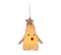 CarpNettore Luminous Christmas Tree Pendant with Ropes, Christmas Atmosphere, Pendant for And Yard, Light Pink