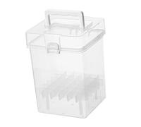 CarpNettore Marker Box Organizer Case Markers Storage Pens Transparent with Secure Handle PP Material Suitable for Office Home Outdoor Travel, 36 Slots