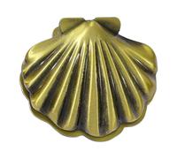 CarpNettore Page Clip Reading Holder Journal Clip Elegant Metal Bookmark with Smooth Surface Shell Shape Suitable As A Gift for, Ancient Bronze