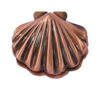 CarpNettore Page Clip Reading Holder Journal Clip Elegant Metal Bookmark with Smooth Surface Shell Shape Suitable As A Gift for, Ancient Copper Color