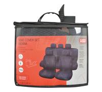 Carpoint Seat Cover Set Universal Vienna 9 Pieces Black / Grey