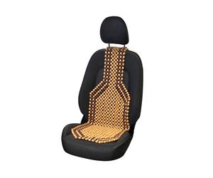 Carpoint 'Classic' 0323212 Car Seat Pad with Wooden Beads 139 x 45 cm, Light Brown
