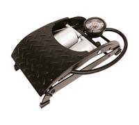 CARPOINT Double Barrel Foot Pump-Premium- 90° Pressure Gauge