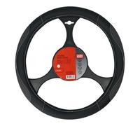 Carpoint Steering Wheel Cover PU Leather Black/Grey 37-39 cm