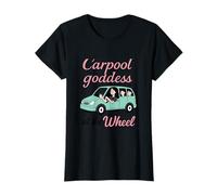 Carpool Goddess at the Wheel Mom Life Graphic Print T-Shirt