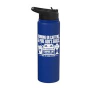 Carpool Line Survivor Christian Back to School Mom Stainless Steel Insulated Water Bottle