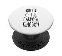 Carpool Queen Funny Parenting Momlife Family Humor Mom PopSockets Adhesive PopGrip