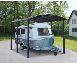 Carport Kit Height Adjustable For RV 12x17 3.6x5m Grey Alpine