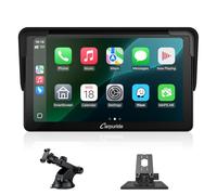 Carpuride Car Stereo, Portable Wireless Carplay & Android Auto,7 Inch 1080P HD Touch Screen Radio with BT 5.0, Mirror Link Support Truck RV Dash Mount