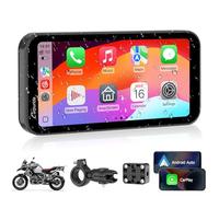 Carpuride W603 Motorcycle Carplay Screen, Wireless CarPlay & Android Auto for Moto, Remote Control，6.3" Waterproof Touchscreen, BT Trans, GPS Navigation, Siri, G00gle Assistant