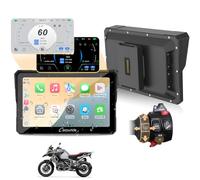 Carpuride W702BS Pro Carplay Screen for BMW Motorcycle Native Wonder Wheel | Wireless CarPlay & Android Auto, 7" Waterproof Touchscreen, Dual Bluetooth, Intercom Function, Data Reading.