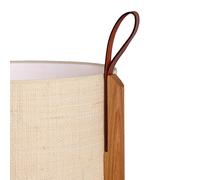 Carpyen Greta table lamp, natural fibre/oak, height 44 cm