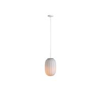 Carpyen Mei pendant light, vertical oval lampshade, white