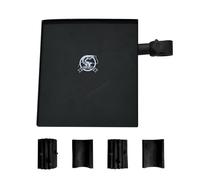 CARPZILLA Fishing Chair Side Tray with Adjustable Bracket Universal Detachable Fit for 19mm, 22mm, 25mm Tubes Includes Rubber Pads Compact Black Design 9cm-15cm Adjustable Bracket Length