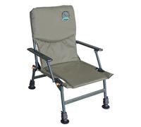 Carpzilla Outdoor Portable Folding Carp Fishing Chair Camping Heavy Duty 4 Adjustable Legs Dark Green Fc-053