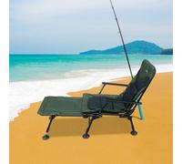 Carpzilla Portable Folding Fishing Chair With Footrest 170 Recline Extend Green