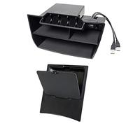 CarQiWireless Honda Civic Center Console Organizer Storage Box - Black ABS Material