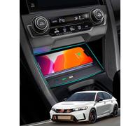 CarQiWireless Wireless Charger for Civic with Fast Charging Charger, 3 Coils QI Phone Wireless Charging Pad Mat fit for 10th Gen Honda Civic 2019 2018 2017 2016 Accessories - Fast Charging