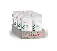 CARRARO 1927 Crema Aroma, Robusta Blend Coffee Beans 6kg (6 x 1kg Bags) - Dark Roast Whole Coffee Beans - Intensity 8/10, Classic Italian Espresso with Luxurious Crema, Made in Italy
