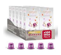 CARRARO 1927 Decerato Coffee Capsules - 100 AluminIum Dewaxed Coffee Pods Compatible with Nespresso Original line, Medium Roast - Intensity 7/14, Made in Italy
