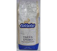 Carraro 1927 Taza D'oro Decaffeinated Premium Italian Gourmet Coffee Beans 500gr