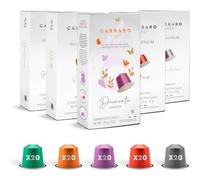 CARRARO Variety Pack 100 Aluminium Coffee Pods Compatible Nespresso Original line Machines Medium Dark Roast Coffee Capsules 10 Packs 100 Servings