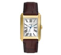 Carraway Yellow Gold PVD Silver Dial Mens Watch