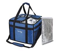 CarreGas Hot Food Delivery Bag Insulated, Premium 38x38x32cm Takeaway Picnic Bags Suitable for Cold and Hot Food, Pizza, Restaurant, Uber Eats Delivery Bag, Grocery Shopping Bag NAVY BLUE
