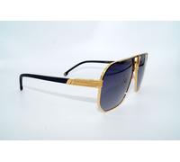 Carrera 1062 Sunglasses Blue Gray Rectangular Gold Frame 100% UVA UVB