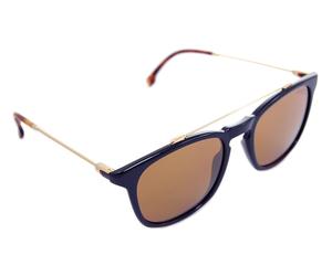 CARRERA 154/S 807 51mm Mens Square Retro Sunglasses BLACK BROWN GOLD MIRROR CASE