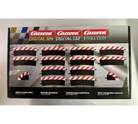 Carrera 20020568 Digital 124 Outside shoulder Curve 4/15° (12), end piece (2) Slot Car Track Accessory, Multicoloured