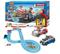 Carrera 20063031 First Paw Patrol Track Patrol 2.4 m Race Track Set | 2 Remote Controlled Vehicles with Chase and Marshall | with Hand Regulator & Track Parts | Toy for Children Age 3+