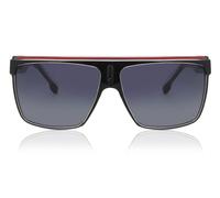 Carrera Shield Unisex Black Crystal White Red Dark Grey Gradient Sunglasses - One Size