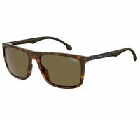 CARRERA 8032S 0086 SP Sunglasses Dark Havana Frame Bronze Polarized Lenses 57 Mm