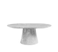 Carrera Armani Grey Engineered Marble Oval Coffee Table