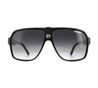 Carrera Aviator Black And White Grey Gradient Sunglasses Black