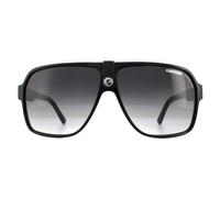 Carrera Aviator Black & White Grey Gradient Sunglasses Carrera Black One Size