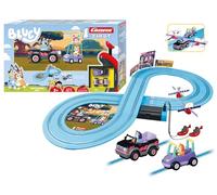 Bluey & Bingo Race 2.4 m Race Track Set I 2 Remote Controlled Vehicles with Bluey and Bingo I with Hand Controller & Track Parts I Toy for Children from 3 Years