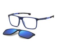 Carrera CA 4020/CS FLL/5X Man Optical frames Polyamide Blue opaque Light blue Squared Polarized Clip-on