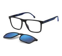 Carrera CA8061/CS D51/5X Man Sunglasses Injected Black / Blue Blue Squared Polarized Clip-on