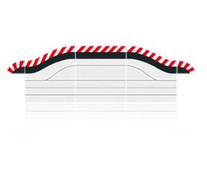 Carrera Cars 20020602 Red/White Outside Shoulder (x3) & End Piece (x2) for Pit Lane-1:24, Black