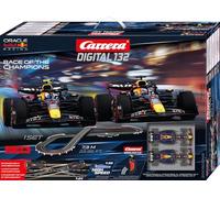 Carrera Digital 132 20030048UK Race of the Champions - Formula 1 1:32 Scale, 7.3 Metres, With Red Bull Racing RB20 M.Verstappen No.1 & S. Perez No.11, UK Plug Version