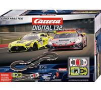Carrera Digital 132 Grid Masters 1:32 Scale, 5.7 Metres, With Ferrari 296 GT3 Vista AF Corse No.55 and Mercedes-AMG GT3 Evo Getspeed No.2, UK Plug Version