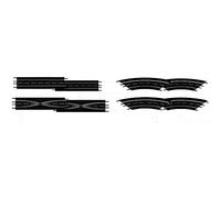 Carrera Evolution 20026953 Racing Track Extension set (2 straights, 2 lane change sections, 4 curves 1/60°), Black